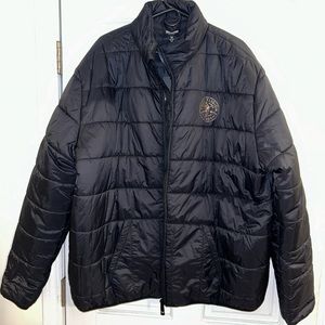 XXXL True Religion Puffer Jacket. Jet black metallic